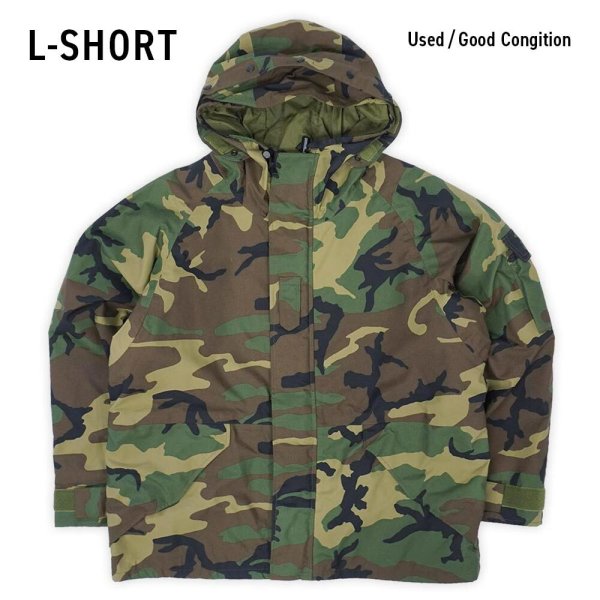 画像1: 【USED / LARGE-SHORT】90's US.ARMY ECWCS ウッドランドカモ柄 GORE-TEX PARKA (1)