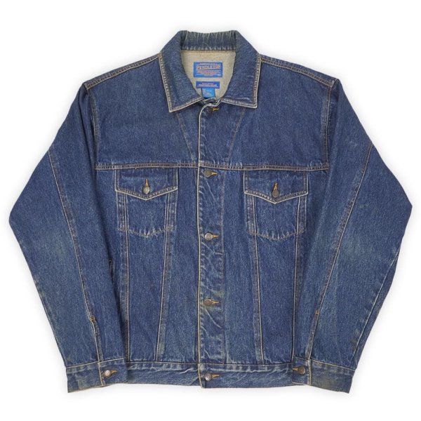 画像1: 00's PENDLETON デニムトラッカージャケット "HIGH GRADE WESTERN WEAR" (1)