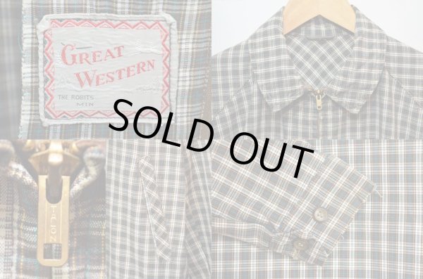 画像3: 50-60's GREAT WESTERN チェック柄 スウィングトップ (3)