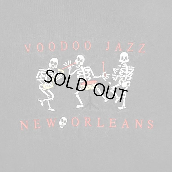 画像2: Early 00's VOODOO JAZZ NEW ORLEANS ロゴ刺繍Tシャツ (2)