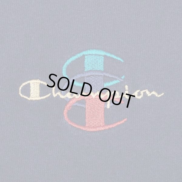 画像3: Late 90's Champion 3連ロゴ刺繍 Tシャツ (3)