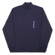 画像1: LANDS' END ボーダー柄 モックネックカットソー "DEADSTOCK" (1)