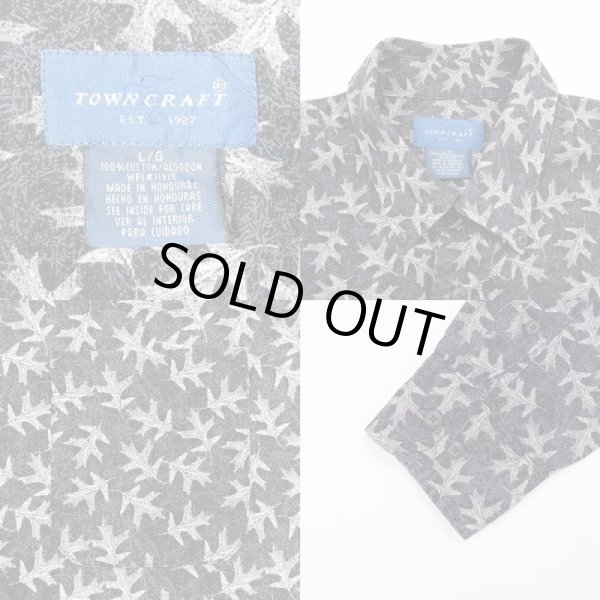 画像3: 90's TOWN CRAFT 総柄 ボタンダウンシャツ (3)