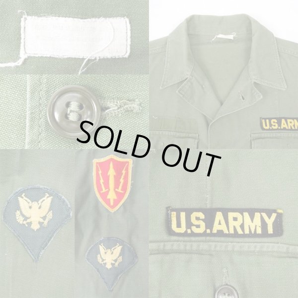 画像3: 60's US.ARMY コットンサテン ユーティリティシャツ “1st” (3)