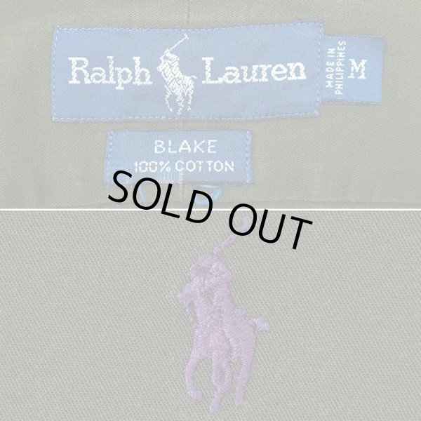画像2: 90's Polo Ralph Lauren ボタンダウンシャツ "OLIVE / BLAKE" (2)
