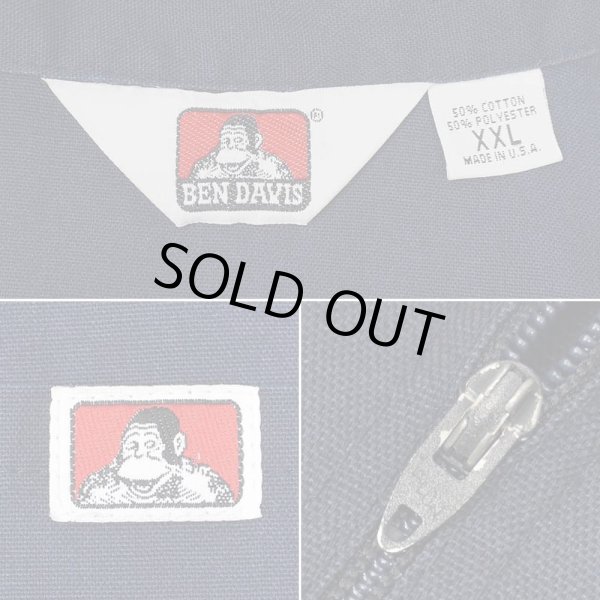 画像2: 80's BEN DAVIS S/S ハーフジップ ワークシャツ "MADE IN USA" (2)