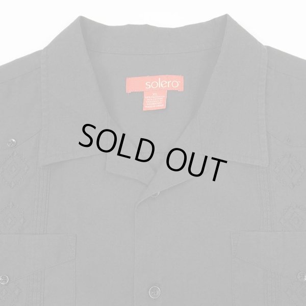 画像4: 00's Solero S/S キューバシャツ "BLACK" (4)