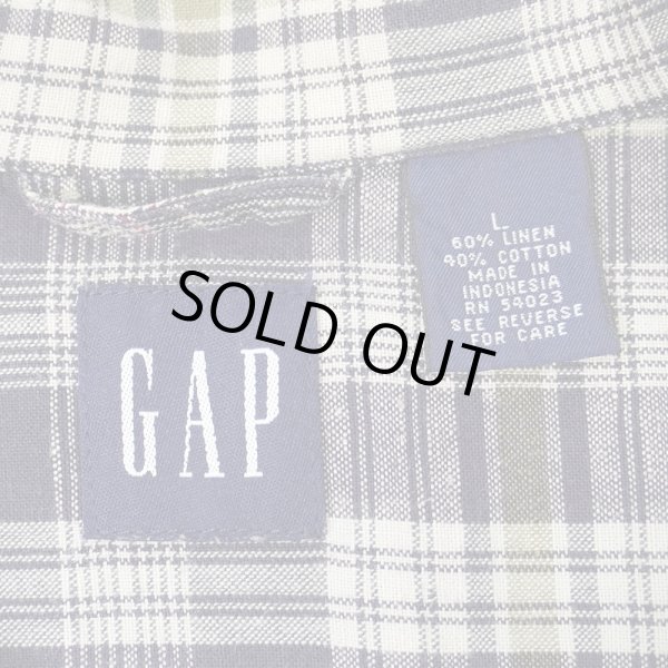 画像2: Early 00's OLD GAP オープンカラーシャツ “LINEN × COTTON” (2)