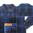 画像3: 00's ORVIS ヘビーネルシャツ "Black×Blue Ombre Plaid" (3)