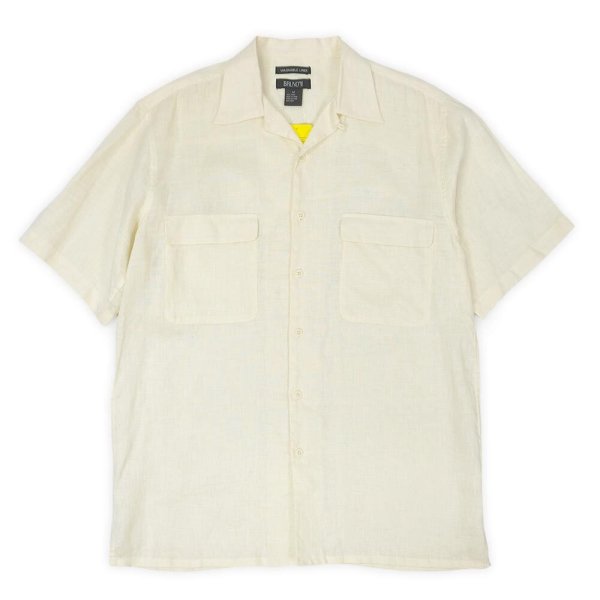 画像1: 00's BRUNO S/S オープンカラー リネンシャツ (1)