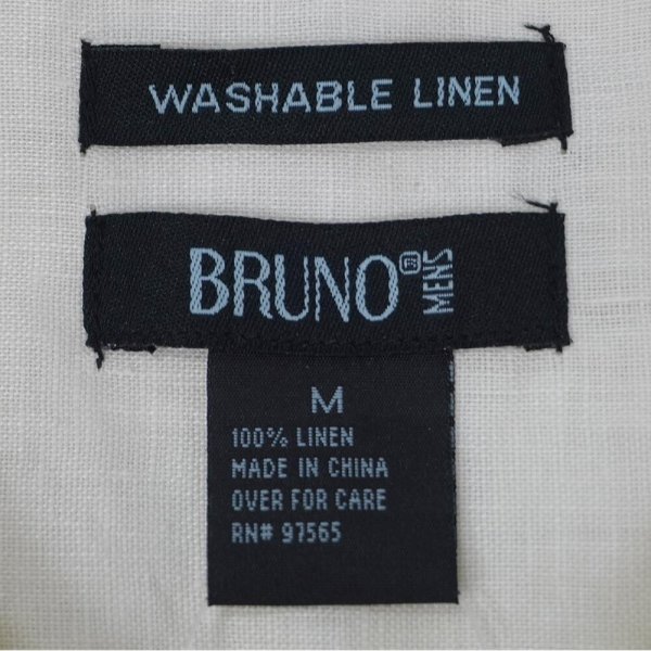 画像2: 00's BRUNO S/S オープンカラー リネンシャツ (2)