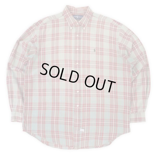 画像1: Early 90's Polo Ralph Lauren ボタンダウンシャツ “Gray×Red Plaid” (1)