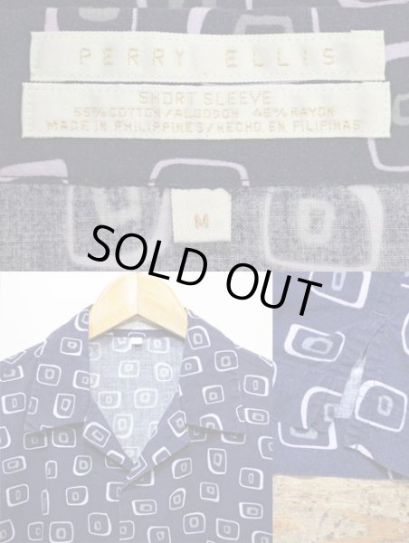 画像3: 90's PERRY ELLIS S/S 総柄 オープンカラーシャツ “COTTON×RAYON” (3)