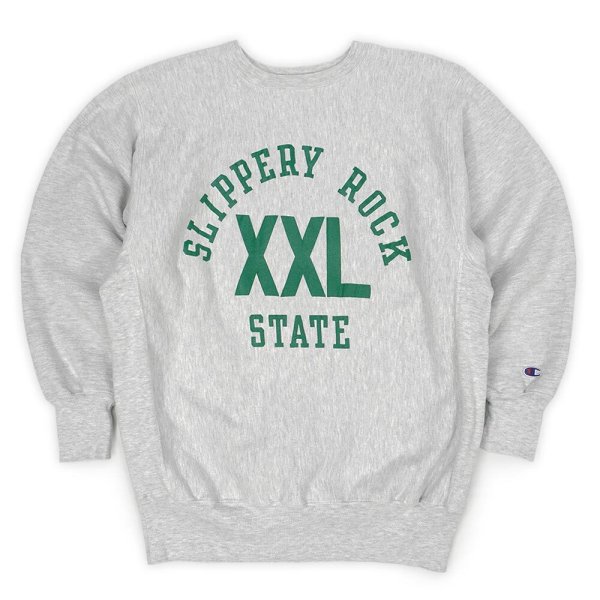 画像1: 90's Champion リバースウィーブ スウェット "MADE IN USA / SLIPPERY ROCK UNIVERSITY" (1)