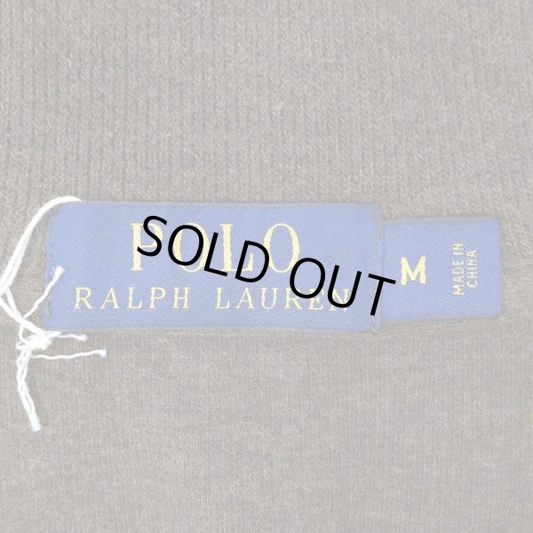 画像2: 00's Polo Ralph Lauren ハーフジップ コットンニット "BROWN" (2)