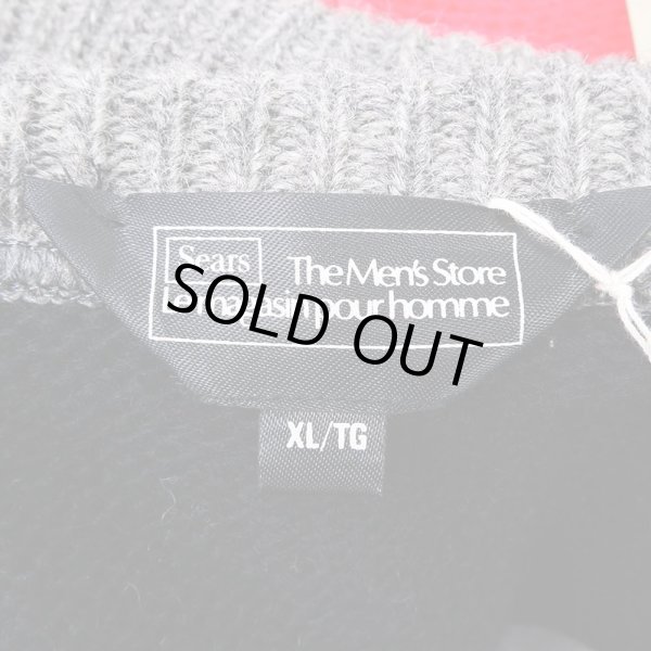 画像2: 90's Sears マルチボーダー柄 ウールニット (2)