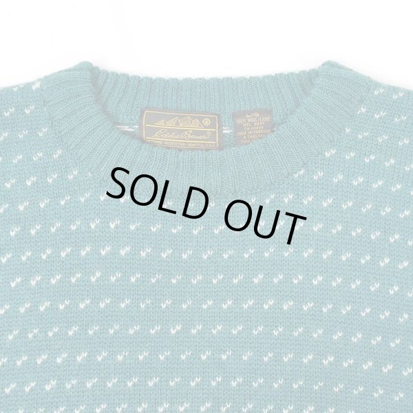 画像3: 90's Eddie Bauer バーズアイ柄 ウールニット (3)