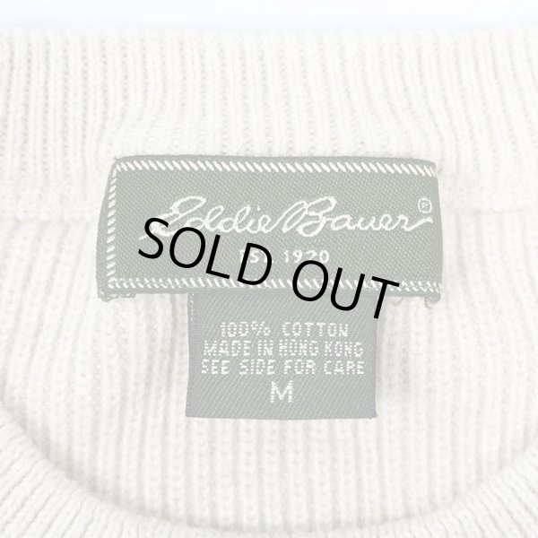 画像2: 00's Eddie Bauer コットンニット “IVORY” (2)
