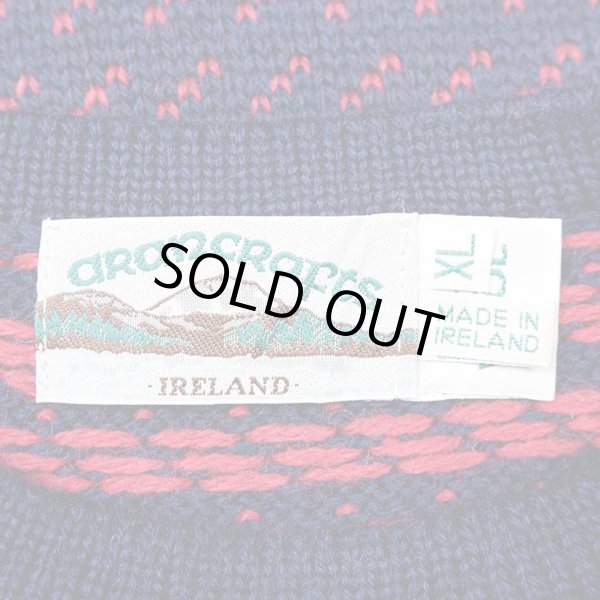 画像3: 90's Aran Crafts バーズアイ柄 ウールニット (3)