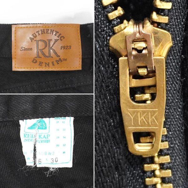 画像3: 00's RED KAP ブラックデニムパンツ "W36 L30" (3)