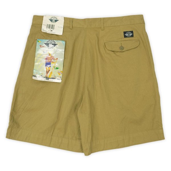 画像1: Early 90's DOCKERS 2タック チノショーツ "DEADSTOCK / BEIGE" (1)