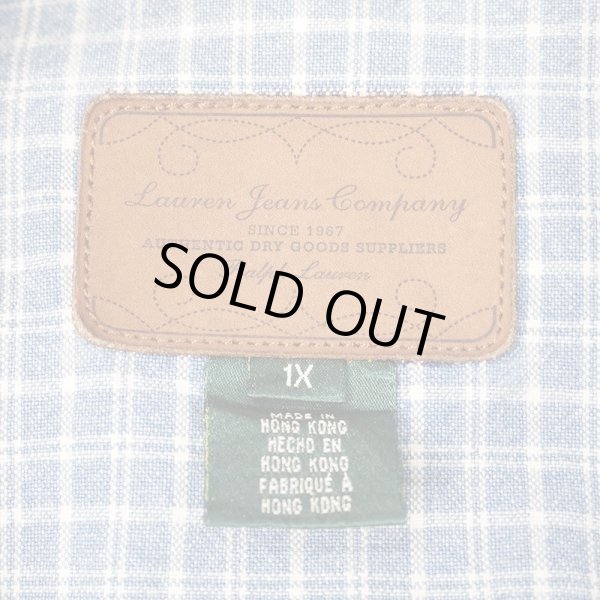 画像2: 90's LAUREN JEANS チェック柄 カバーオール (2)