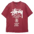 画像1: 90's OLD STUSSY プリントTシャツ “WORLD TOUR / DESIGNED BY USA” (1)