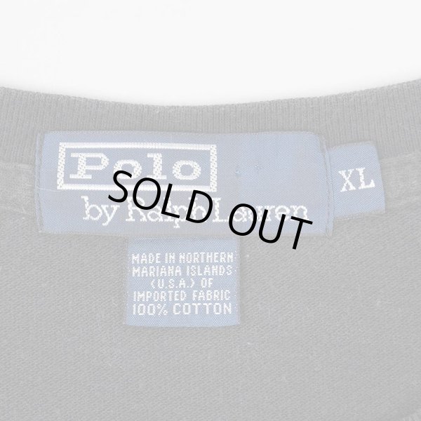 画像2: 90's Polo Ralph Lauren コットンピケTシャツ “BLACK” (2)