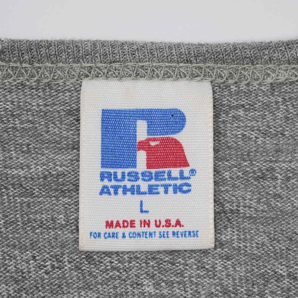 画像3: 80's RUSSELL Uネック カレッジプリントTシャツ "MADE IN USA" (3)
