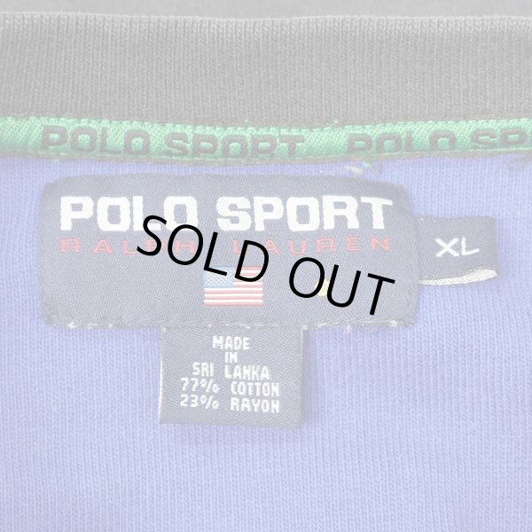 画像2: 90's POLO SPORT フットボールTシャツ “BLACK × RED” (2)