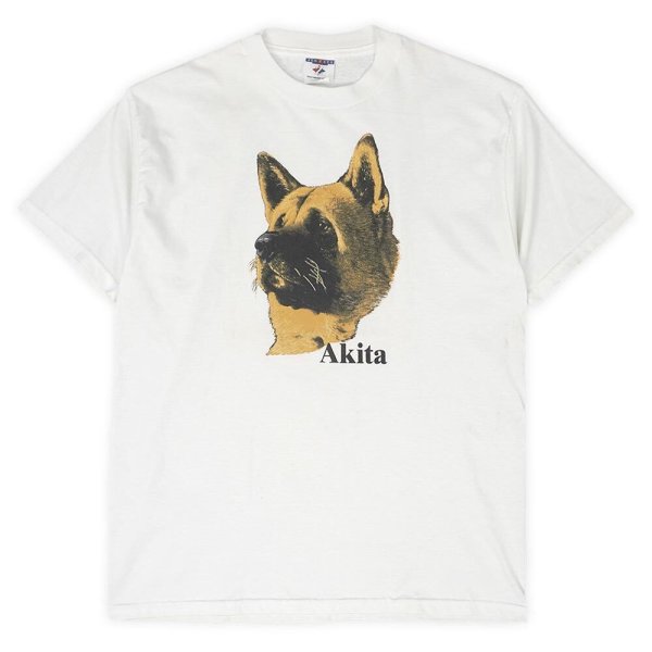 画像1: 90-00's Akita ドッグプリントTシャツ "USA COMPORNENTS" (1)
