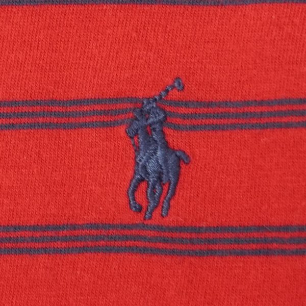 画像3: 90's Polo Ralph Lauren マルチボーダーTシャツ "RED×NAVY" (3)