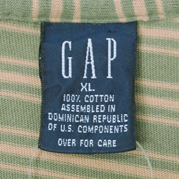 画像2: 90-00's OLD GAP マルチボーダー ポケットTシャツ (2)