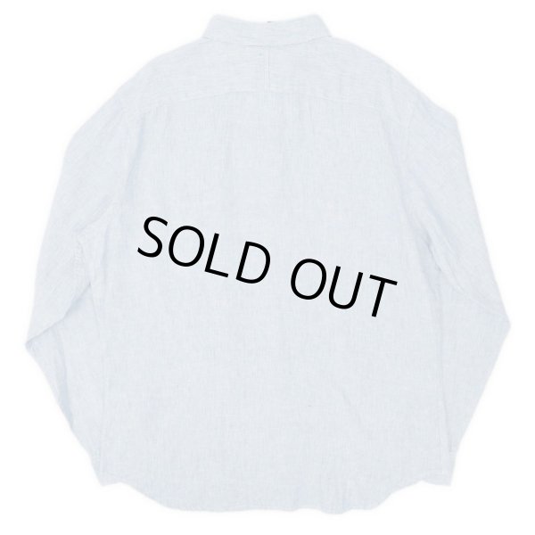 画像2: 00's Banana Republic ストライプ柄 リネンボタンダウンシャツ "DEADSTOCK" (2)