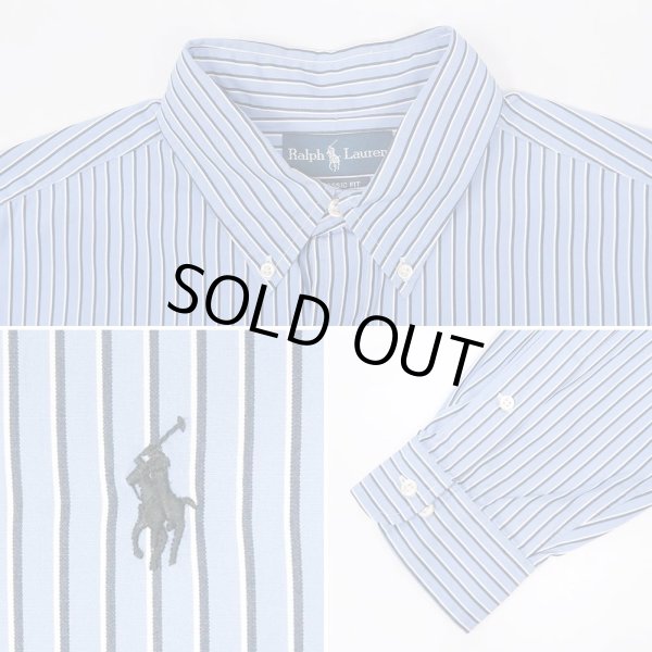 画像4: 90's Polo Ralph Lauren マルチストライプ柄 ボタンダウンシャツ "CLASSIC FIT" (4)