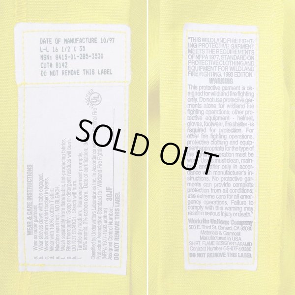 画像2: 90's US.Armed Forces フレイムレジスタントシャツ (2)