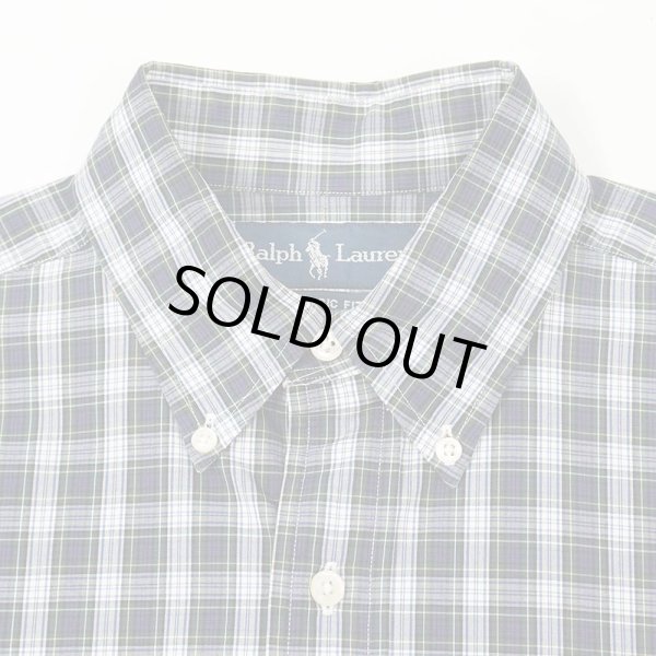 画像3: 90's Polo Ralph Lauren ボタンダウンシャツ "CLASSIC FIT / NAVY Plaid" (3)