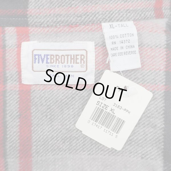 画像3: 80-90's FIVE BROTHER ヘビーネルシャツ "DEADSTOCK" (3)