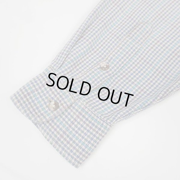 画像4: 90's ORVIS ハウンドトゥース柄 フランネル ボタンダウンシャツ (4)