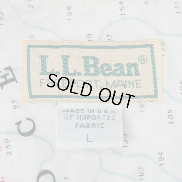 画像2: 80's L.L.Bean S/S マップ柄 オープンカラーシャツ "MADE IN USA / sizeL" (2)