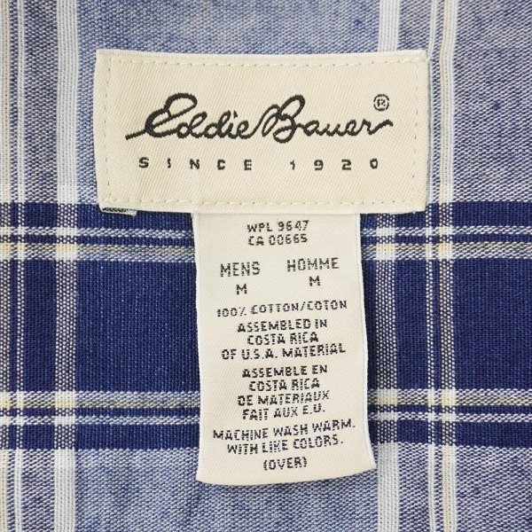 画像2: 90's Eddie Bauer S/S ボタンダウンシャツ "白タグ" (2)