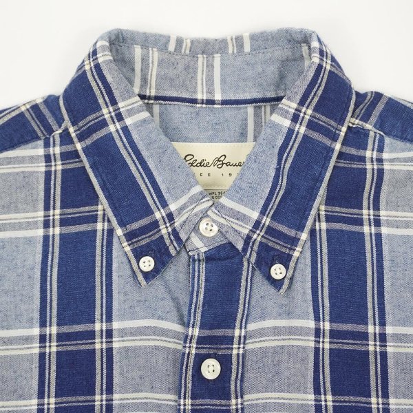 画像3: 90's Eddie Bauer S/S ボタンダウンシャツ "白タグ" (3)
