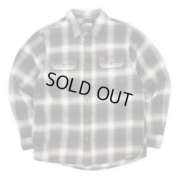 画像1: 00's ORVIS ヘビーネルシャツ "Black×Brown Ombre Plaid" (1)