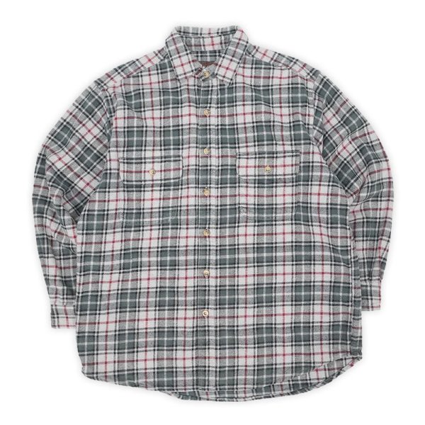 画像1: 00's MOOSE CREEK ヘビーネルシャツ "Gray Plaid" (1)