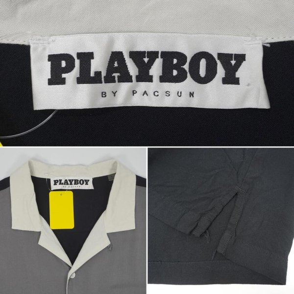 画像3: 00's PLAYBOY S/S オープンカラー レーヨンシャツ (3)