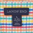 画像2: 00's LANDS' END S/S シアサッカーボタンダウンシャツ (2)