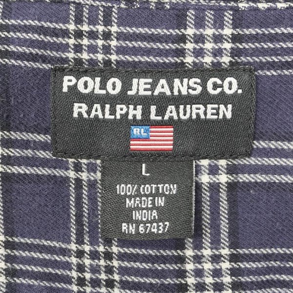 画像2: 90's POLO JEANS フランネルシャツ (2)