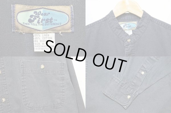 画像3: 90's Wear First L/S バンドカラーシャツ “COTTON×LINEN” (3)