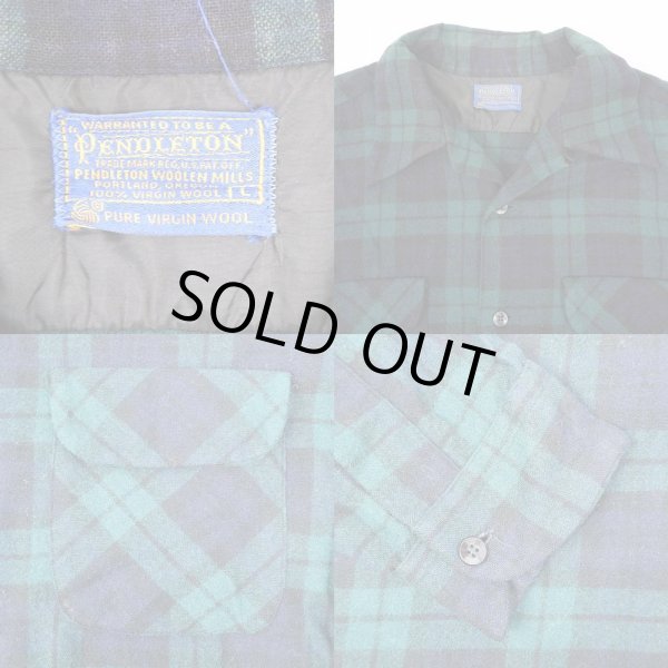 画像3: 60's Pendleton ウールシャツ "Black Watch / MADE IN USA" (3)