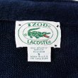 画像2: 80's IZOD LACOSTE アクリルカーディガン "NAVY / MADE IN USA" (2)